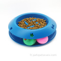 Cats Bol d'alimentation de jouets de piste de balle stimulant les chats